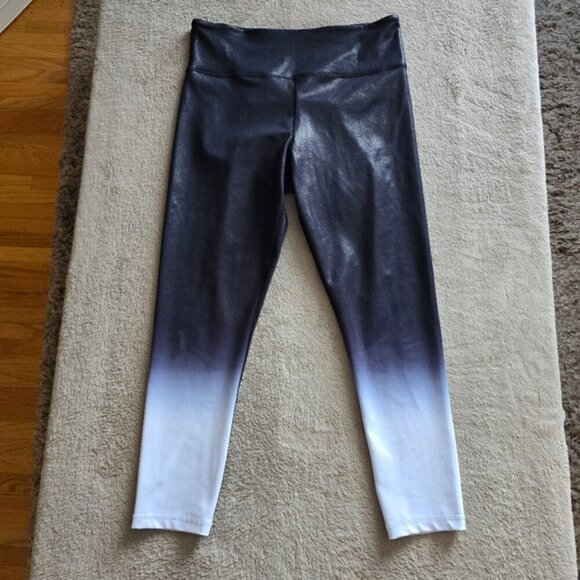 Zyia Active Black Metallic Ombre Light n Tight Hi-Rise 7/8 Legging size 14-16 - Picture 2 of 11
